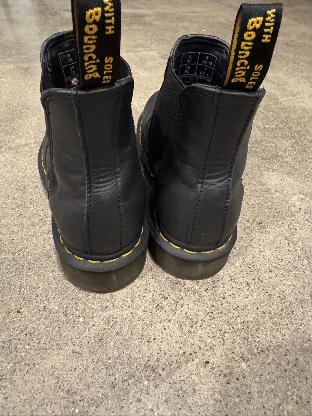 Dr. Martens Black Nappa Leather 2976 Chelsea Boots - Picture 7 of 10